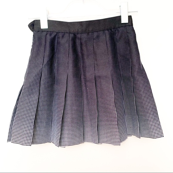 Navy & White Polka Dot American Apparel Gabardine Tennis Skirt - Picture 2 of 4